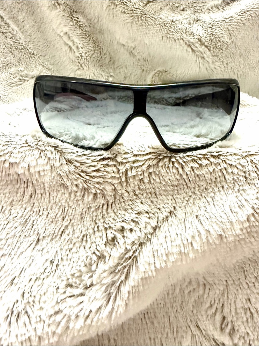 Prada SPR 03H Vintage Early 2000’s Shield Wrap Rectangle Sunglasses - Picture 8 of 11